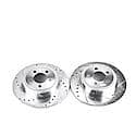 Evolution Performance Drilled, Slotted Plated Brake Rotor Pair