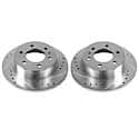Evolution Performance Drilled, Slotted Plated Brake Rotor Pair