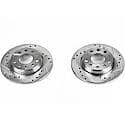 Evolution Performance Drilled, Slotted Plated Brake Rotor Pair