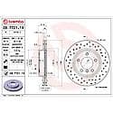 Premium UV Coated Xtra Cross Drilled Brake Rotor