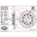 Premium Floating Two Piece UV Coated Vented Drilled And Slotted Brake Rotor