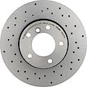 Premium UV Coated Xtra Cross Drilled Brake Rotor