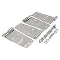 Door Hinge Set, Left & Right Front Upper & Lower, Polished SS, Door Side