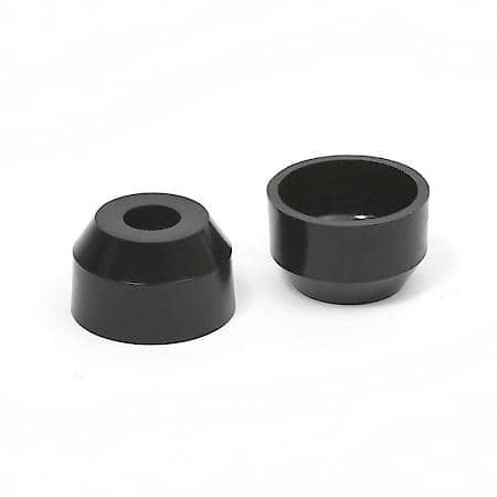 Top 19/32" Outside Dia/Bottom 1-3/8" Outside Dia, Black, Polyurethane, Set Of 2