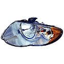 New Economy Replacement Driver Side Headlight Lens And Housing, Scalloped Lower Edge