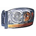 New CAPA Certified Standard Replacement Driver Side Headlight Lens And Housing, Without Black Bezel