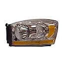 New Economy Replacement Driver Side Headlight Lens And Housing, Without Black Bezel