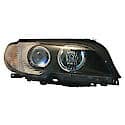 New OEM Replacement Passenger Side Halogen Headlight Lens And Housing, W/ White Turn Signal