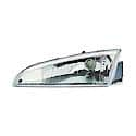 New Economy Replacement Driver Side Headlight Lens And Housing, No Bracket, Socket Or Bulbs