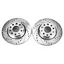 Evolution Performance Drilled, Slotted Plated Brake Rotor Pair