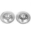 Evolution Performance Drilled, Slotted Plated Brake Rotor Pair