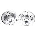 Evolution Performance Drilled, Slotted Plated Brake Rotor Pair