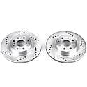 Evolution Performance Drilled, Slotted Plated Brake Rotor Pair