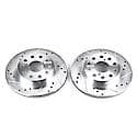 Evolution Performance Drilled, Slotted Plated Brake Rotor Pair