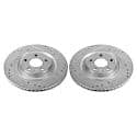 Evolution Performance Drilled, Slotted Plated Brake Rotor Pair