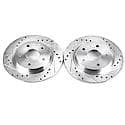 Evolution Performance Drilled, Slotted Plated Brake Rotor Pair