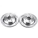 Evolution Performance Drilled, Slotted Plated Brake Rotor Pair