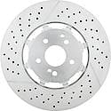 Premium Dual Cast Vented Drilled/Grooved UV Coated Brake Rotor