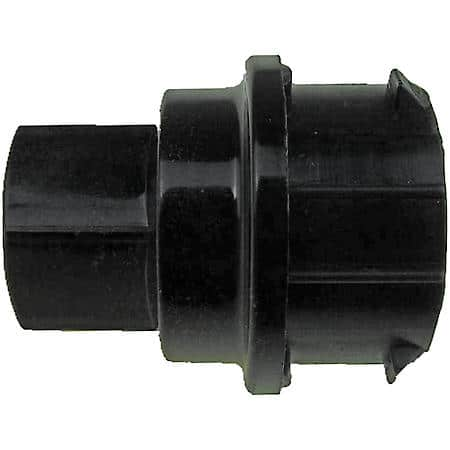 Wheel Lug Nut Cover: M24-2.0 Thread, 3/4" Hex, 38.18 mm Depth, Plastic, Black, 1 Pack