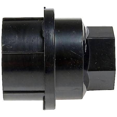 Wheel Lug Nut Cover: M27-2.0 Thread, 21 mm Hex, 40 mm Depth, Plastic, Black, 1 Pack