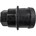 Wheel Lug Nut Cover: M27-2.0 Thread, 22 mm Hex, 44.67 mm Depth, Plastic, Black; Metallic, 1 Pack