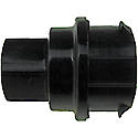 Wheel Lug Nut Cover: M24-2.0 Thread, 3/4" Hex, 38.18 mm Depth, Plastic, Black, 1 Pack