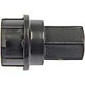 Wheel Lug Nut Cover: M24-2.0 Thread, 19 mm Hex, 1.83 in Depth, Plastic, Metal Blk (Sold by each)