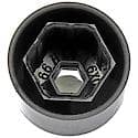 Wheel Lug Nut Cover: Push Type, 21 mm Depth, Plastic, Black (Sold by each)