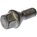 Wheel Bolt: M12-1.25 Thread Size, Conical - 60 deg Seat Style, 17 mm Hex Size, Silver (Sold by each)