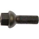 Wheel Bolt: M14-1.50 Thread Size, Ball Seat Style, 19 mm Hex Size, Black, 1 Pack