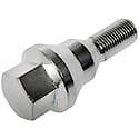 Wheel Bolt: M12-1.25 Thread Size, Conical - 60 deg Seat Style, 19 mm Hex Size, Silver, 1 Pack