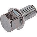 Wheel Bolt: M14-1.50 Thread Size, Ball Seat Style, 19 mm Hex Size, Silver, 1 Pack