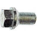 Wheel Bolt: M14-1.50 Thread Size, Ball Seat Style, 19 mm Hex Size, Silver, 1 Pack