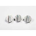 Climate Control Knob Set, Billet Aluminum With Blue Indicators, Jeep Wrangler (J