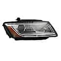 New OEM Replacement Passenger Side Bi-Xenon Headlight Lens And Housing, Without Curve Lighting