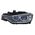 New OEM Replacement Driver Side Bi-Xenon Headlight Lens And Housing, No Adaptive Lighting