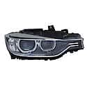 Passenger Side Bi-Xenon Headlight Lens And Housing, Without Adaptive Lamps