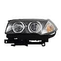 New OEM Replacement Driver Side Headlight Lens And Housing, HID Type, Without Auto Leveling Lamps