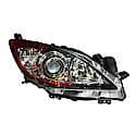 New CAPA Certified Premium Replacement Passenger Side Halogen Headlight Lens And Housing