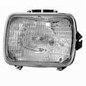 New Standard Replacement Passenger Side Headlight Sealed Beam, W/ Lamp/Bucket And Chrome Trim Ring