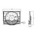 A/C Condenser Fan Assembly; 2.5/2.8/3.0L L6; Plastic