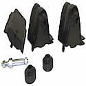 Black, Steel, With 2 Engine Mounts/ 1 Transmission Mount/ 2 Inculators/ 1 Stud