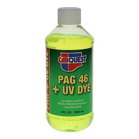 PAG 46 +UV AC Oil Lubricant: Exceeds OEM Specs, Resists Moisture, 8 oz