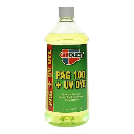 PAG 100 +UV AC Oil Lubricant: Exceeds OEM Specs, Resists Moisture, 32 oz