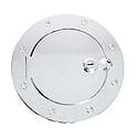 Gas Cap Door; Locking; Polished Aluminum