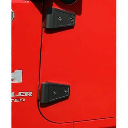 Hinge Covers, Textured Black, Jk Wrangler 07-11 2- Door; Fits Door And Hood Hing