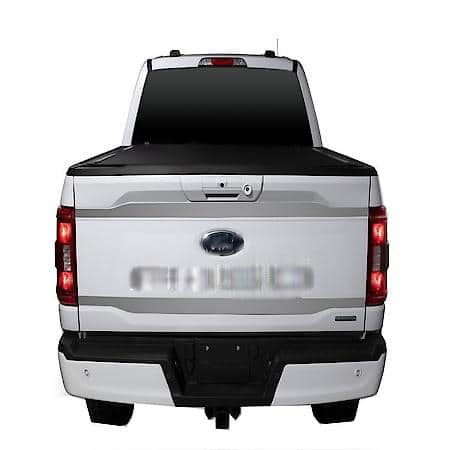 Black, Stainless Steel, 2 Piece, Upper And Lower Tailgate