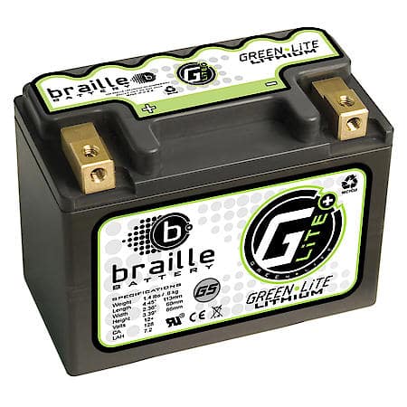 Green-Lite Power Sports Lithium-Ion Battery: 5 Group Size, 276 CCA, 346 CA, 12 Min Reserve Capacity