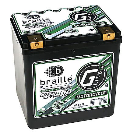 Green-Lite Motorcycle Lithium Battery: 30 Group Size, 602 CCA, 752 CA, 72 Min Reserve Capacity