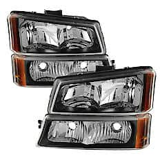 Spyder Auto Headlight Assembly: Pair, Standard Beam, Black Housing ...